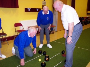 Vice Captain Don Brickle measuring